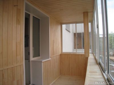 Обшивка балконов евровагонкой (сосна ) от компании ave остек.