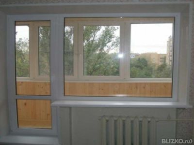 Балконный блок (окно) в панельный дом "под ключ" veka 3-трех.