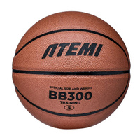 Мяч баскетбольный Atemi, р. 5, синтетическая кожа ПВХ, 8 панелей, BB300N, окруж 68-71, клееный