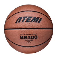 Мяч баскетбольный Atemi, р. 7, синтетическая кожа ПВХ, 8 панелей, BB300N, окруж 75-78, клееный