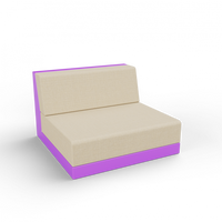 Диван Quarter modular средний с подушками сиреневый / аксессуар бежевый