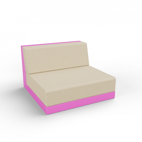 Диван Quarter modular средний с подушками фиолетовый / аксессуар бежевый