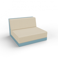 Диван Quarter modular средний с подушками бирюзовый / аксессуар бежевый