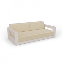 Диван Quarter lounge с подушками кофейный / аксессуар бежевый