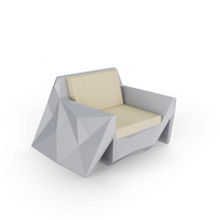 Кресло Quaro с подушками серый / аксессуар бежевый