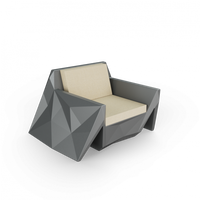 Кресло Quaro с подушками черный / аксессуар бежевый