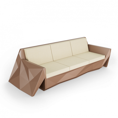 Диван Quaro с подушками коричневого цвета / аксессуар бежевый