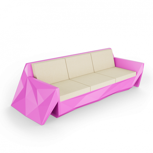 Диван Quaro с подушками фиолетовый / аксессуар бежевый