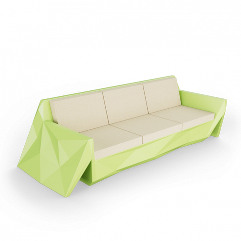 Диван Quaro с подушками зеленый / аксессуар бежевый