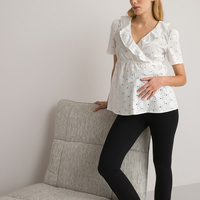 Блузка для периода беременности с английской вышивкой 36 (FR) - 42 (RUS) белый