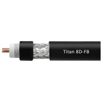 Коаксиальный кабель 50 Ом Titan 8D-FB PVC/CCA (VEGATEL, черный) длина 40 метров
