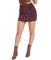 YMI Jeanswear Love Широкая вельветовая юбка с высокой посадкой, фиолетовый