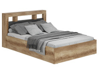 Двуспальная кровать Прима Дуб Каньон / Графит, 120х200 см, С основанием настил
