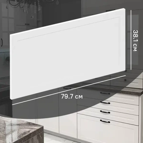 Фасад для кухонного шкафа Ньюпорт 79.7x38.1 см Delinia ID МДФ цвет белый DELINIA ID