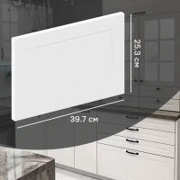 Фасад для кухонного ящика Ньюпорт 39.7x25.3 см Delinia ID МДФ цвет белый DELINIA ID