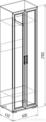 Модуль №18 Шкаф платяной 450 Бодега