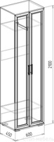 Модуль №18 Шкаф платяной 450 Бодега
