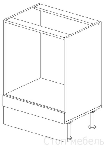 Модуль №25 духовка 600, цвет фасада на выбор