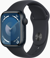 Умные часы Apple Watch Series 9 45mm Aluminum Case with Sport Band S/M (Цвет: Midnight)
