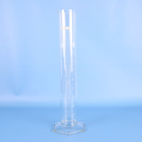 Цилиндр мерный 1-1000-2, 1000 мл, со стеклянным основанием, с носиком, белая шкала, ГОСТ 1770-74