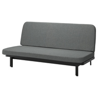 NYHAMN 3-местный диван-кровать, в комплекте пружинный матрас/Скартофта черный/светло-серый IKEA