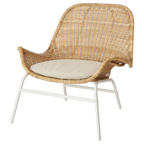 ФРИКСОС Кресло и подставка для ног, ротанг/Ризан натуральный цвет FRYKSÅS IKEA