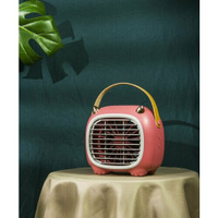 Вентилятор с увлажнителем с охлаждением воздуха на аккумуляторе Мобильный кондиционер (розовый) Smart