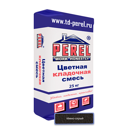 Темно-серая кладочная смесь Perel SL 0015 25 кг