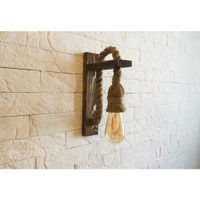 Настенный светильник ROGGWIL RUSTIK WALNUT/деревянный светильник на стену/светильник в коридор