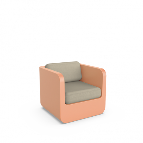 Кресло Grace с подушками терракотовый / аксессуар бежевый