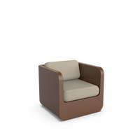 Кресло Grace с подушками коричневый / аксессуар бежевый