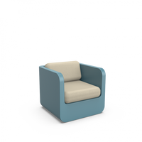 Кресло Grace с подушками бирюзовый / аксессуар бежевый