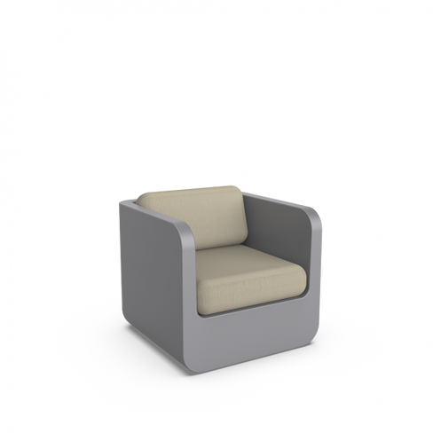 Кресло Grace с подушками графитовый / аксессуар бежевый