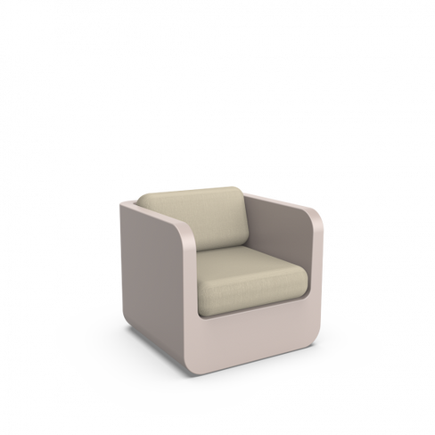 Кресло Grace с подушками кофейный / аксессуар бежевый