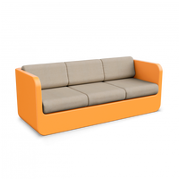Диван Grace с подушками оранжевый / аксессуар бежевый