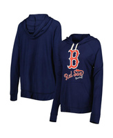Женский темно-синий пуловер с капюшоном Boston Red Sox перед игрой реглан Touch, темно-синий