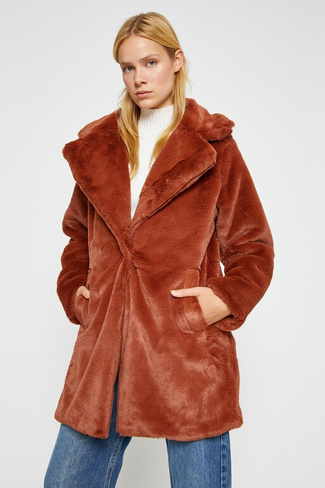 Женское коричневое пальто Koton, коричневый