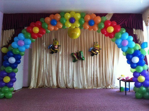 Фото оформление шарами на выпускной в детском саду фото