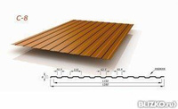 Профнастил С8 0,7 мм, полиэстр