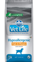 Сухой корм Фармина Vet Life Dog Hypoallergenic Fish Pota 12кг для собак