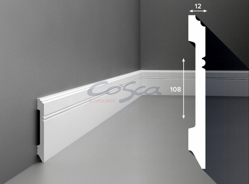 Напольный плинтус П005, 108х12