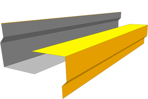 Нащельник для сэндвич-панелей RAL 1018 (желтый)