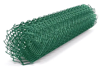 Сетка-рабица зеленая 55x55 проволока 2,5 мм Рулон 10м Высота 1,8 м
