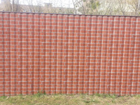 Забор из профнастила/профлиста, высота 1,8 м кирпичная кладка