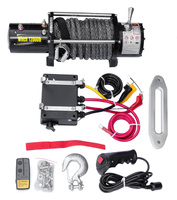 Лебедка Electric Winch электро 12V (5443 кг, кевларовый трос 10 мм, алюминиевый клюз)