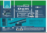 Мембрана влаго-ветрозащитная диффузионная трехслойная Megaflex Dom 1,5 м 70 м2 с двумя клеевыми лентами