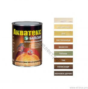 Акватекс-бальзам натуральное масло для древесины патина 0,75 л x 1/6