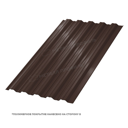 Профнастил НС35 0,5мм коричневый (8017,8004,RR32)