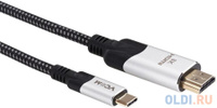 Кабель-адаптер USB 3.1 Type-Cm --> HDMI A(m) 8K@30Hz, 1.8m ,Alumi Shell,VCOM