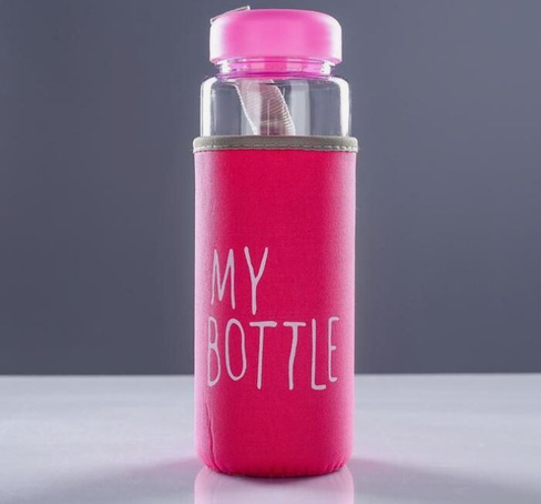 Бутылка для воды "My bottle" в чехле, 500 мл